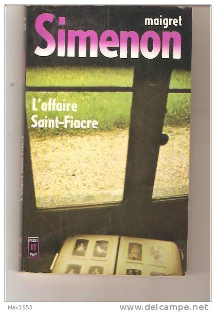 Simenon - Maigret - L'affaire Saint-Fiacre - Presses Pocket N°1333 - Simenon