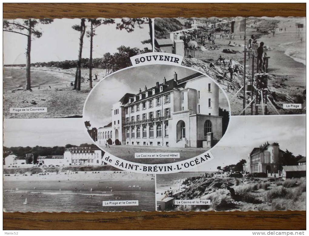44 - Souvenir De SAINT-BREVIN-L´OCEAN - La Plage, Le Casino Et Le Grand Hotel... Multivues (CPSM) - Saint-Brevin-l'Océan