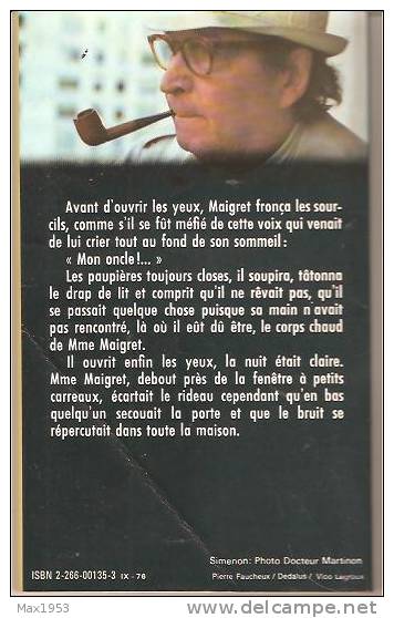 Simenon - Maigret - Maigret - Presses Pocket N°1337 - Simenon