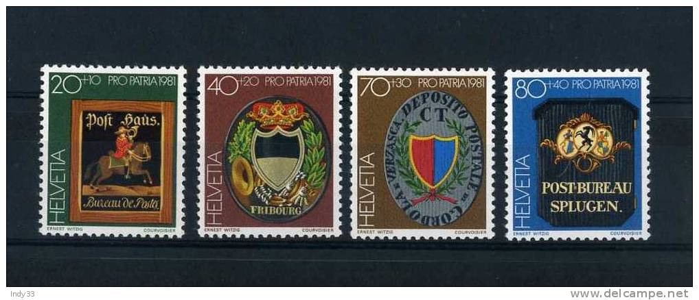 - SUISSE . SUITE PRO PATRIA 1981 . NEUFS SANS CHARNIERE - Nuovi