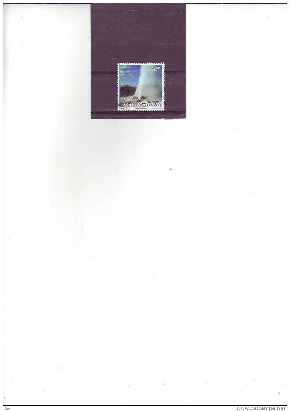 NUOVA  ZELANDA  1993 - Yvert    1233° - Geyser - Oblitérés
