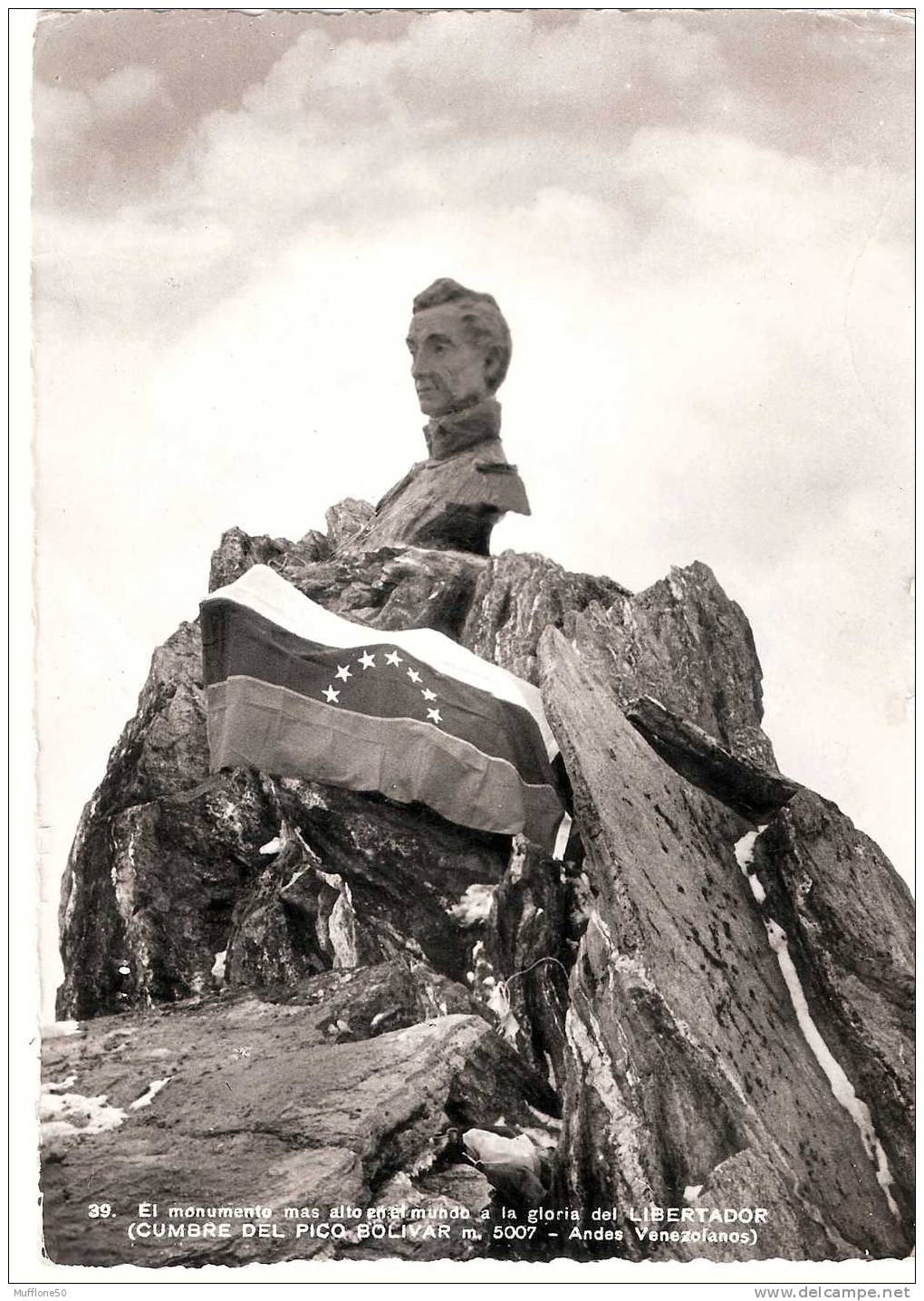 Venezuela 1953. Cartolina - Montagna Monumento  A S.BOLIVAR A  5000 M.. - Venezuela