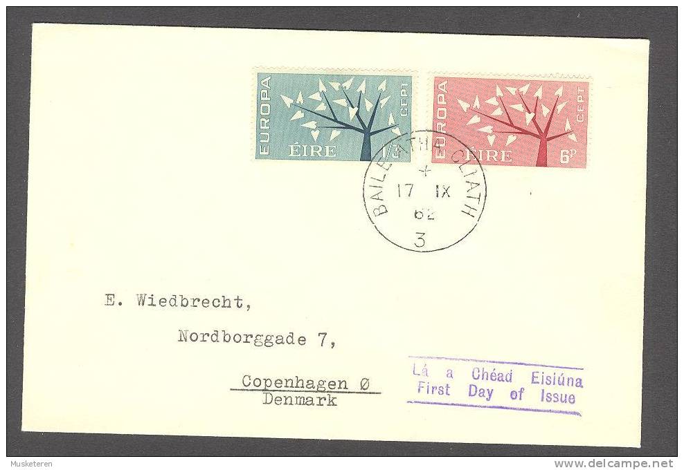 Ireland 1962 FDC Europa CEPT Sent To Denmark - FDC