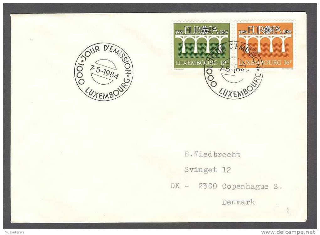 Luxembourg 1984 FDC Cover Europa CEPT Sent To Denmark - FDC