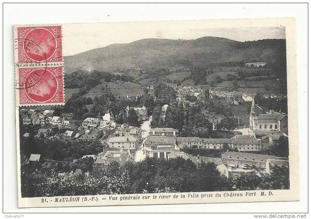 Mauléon-Licharre (64) :Vue Générale Prise Du Château Fort Env 1947. - Mauleon Licharre