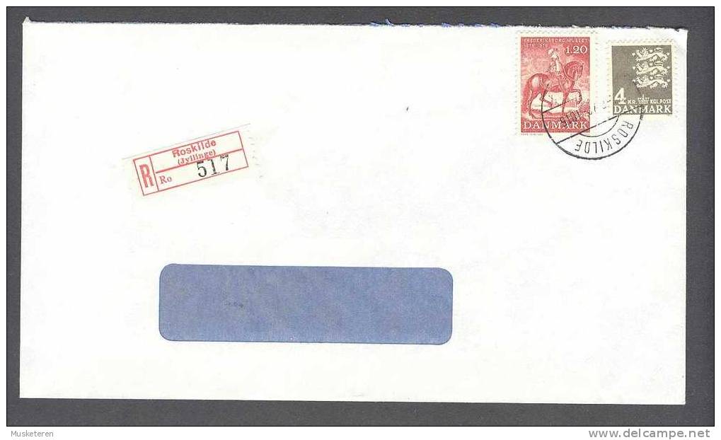 Denmark Bank Registered Einschreiben Label Cover 1978 ROSKILDE (Jyllinge) PRIVATBANKEN Jyllinge Afd. (2 Scans) - Usado