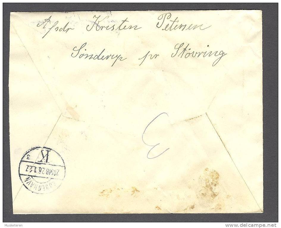 Denmark Registered Einschreiben Label Sønderup Pr. STØVRING Cover 1926 To København K 4-Stripe !! - Lettres & Documents