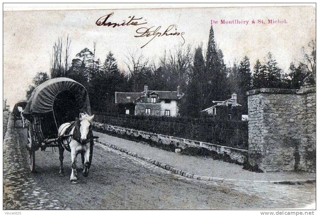 De Montlhéry à Saint Michel Attellage Cheval - Montlhery