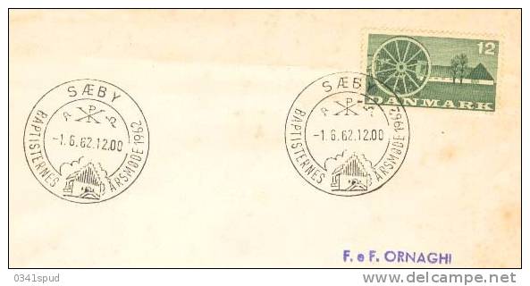 1962  Danemark    Saeby  Baptisternes Arsmode - Maschinenstempel (EMA)