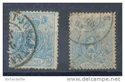 Belgie - Belgique Ocb Nr :  24 - 24A  (zie  Scan) - 1866-1867 Coat Of Arms