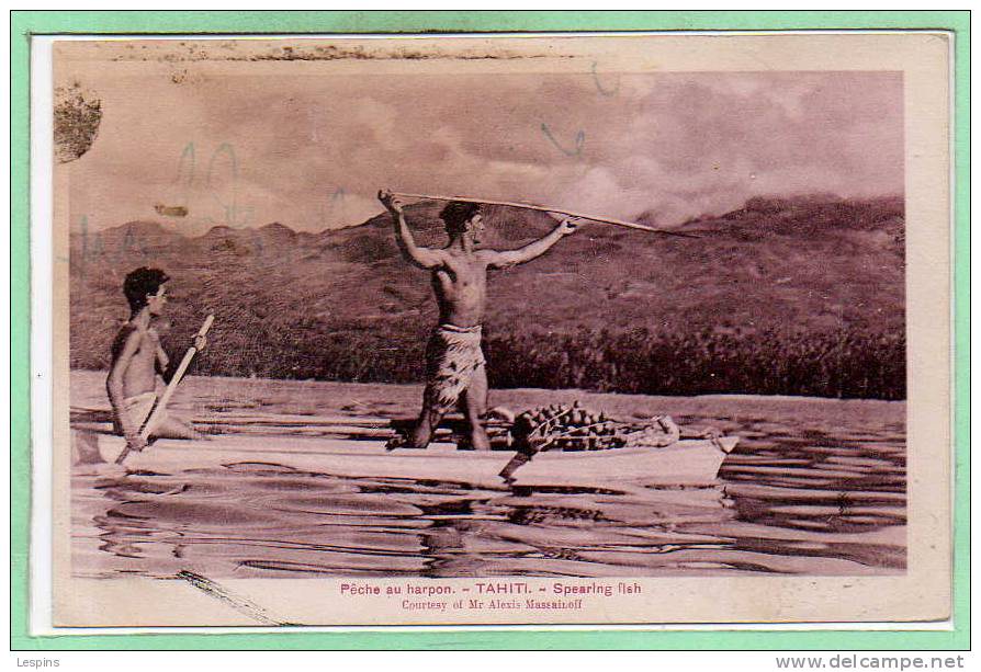 OCEANIE --  TAHITI -- Pêche Au Harpon - Tahiti