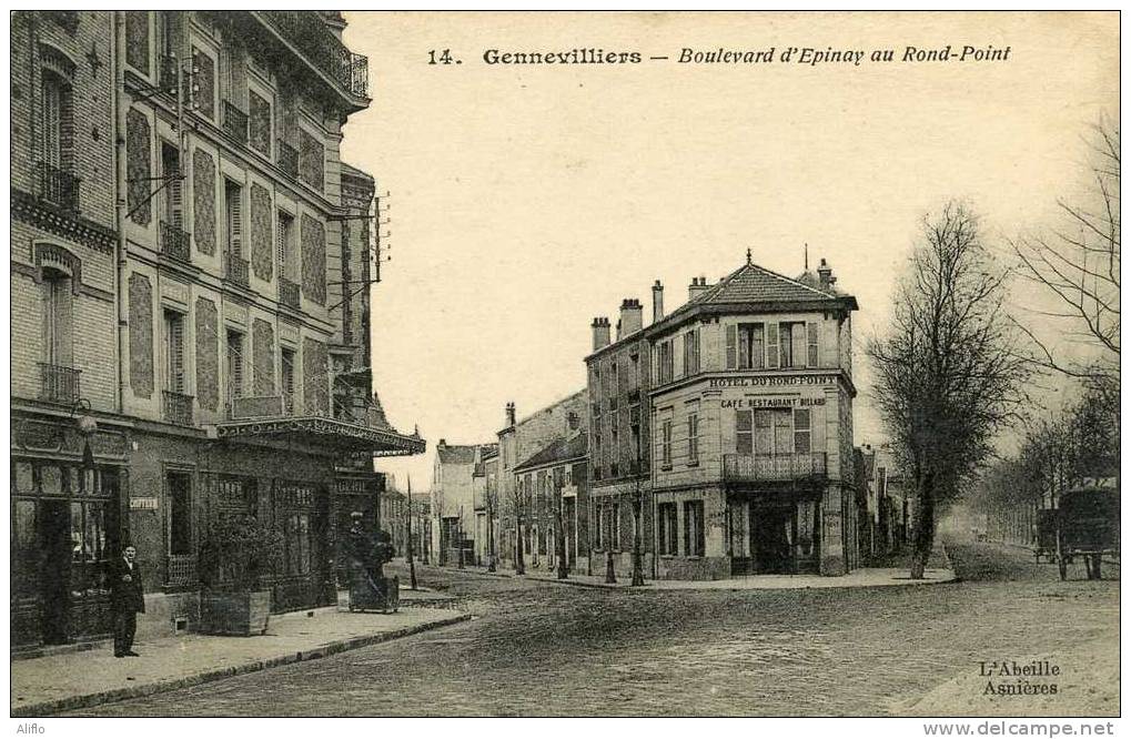 CPA GENNEVILLIERS - Boulevard D'Epinay Au Rond-point - Gennevilliers