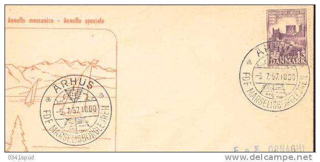 1957  Danemark    Arhus  FDF Marselisborglejren - Maschinenstempel (EMA)