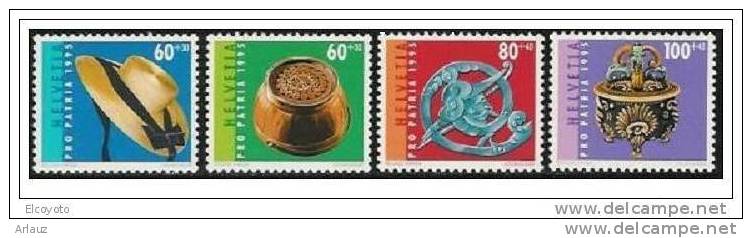 SUISSE.1995..ART POPULAIRE...YVERT   N° 1472-75 - Unused Stamps