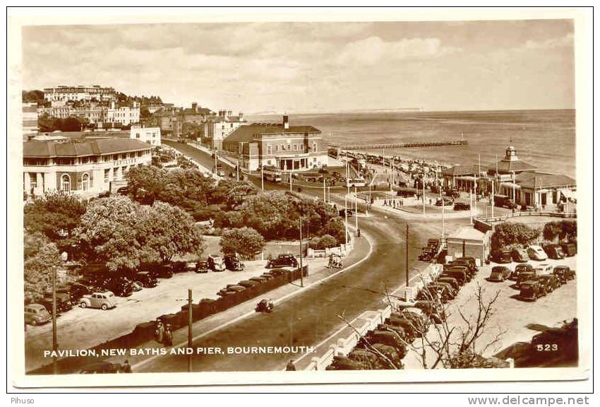 UK863   BOURNEMOUTH :  Pavillion, New Baths And Pier - Bournemouth (from 1972)