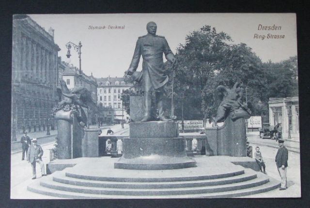 Dresden - Ring-Strasse - Bismarck Denkmal - Dresden