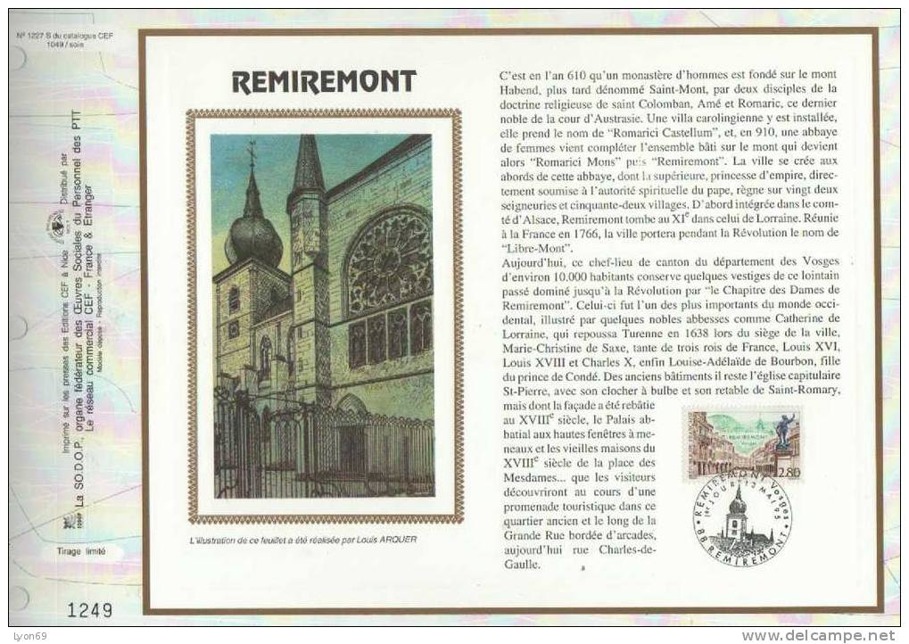 FEUILLET  CEF1227 S REMIREMONT  SITE ET MONUMENT 1995 - Non Classés