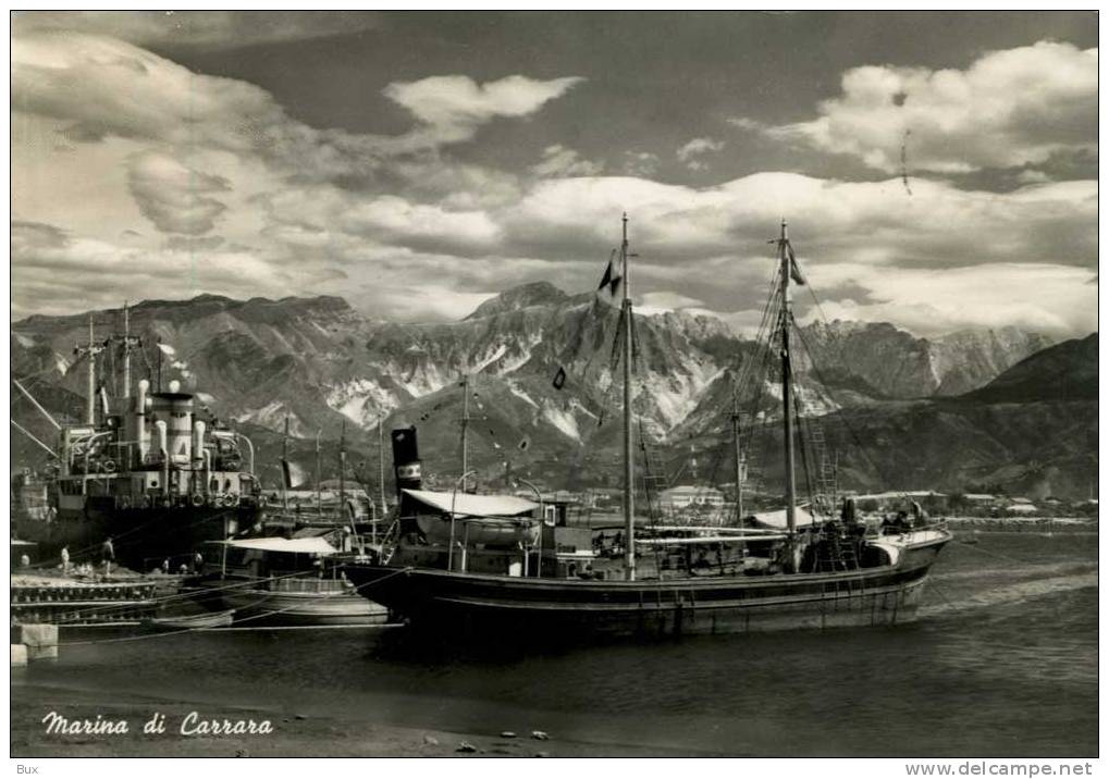 MARINA DI CARRARA TOSCANA   VIAGGIATA COME DA FOTO  VELIERO  VOILIER  VOILES   BOATS BATEAU - Massa