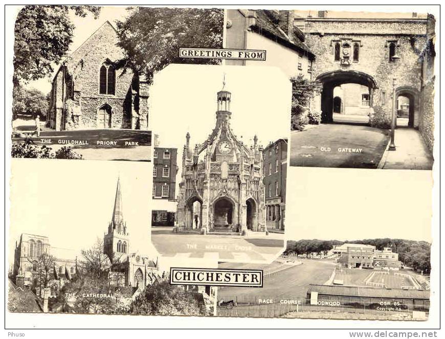 UK925   CHICHESTER : 5-picture Postcard - Chichester