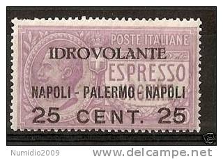 1917 REGNO P. AEREA NAPOLI PALERMO MNH ** - RR3270 - Luftpost