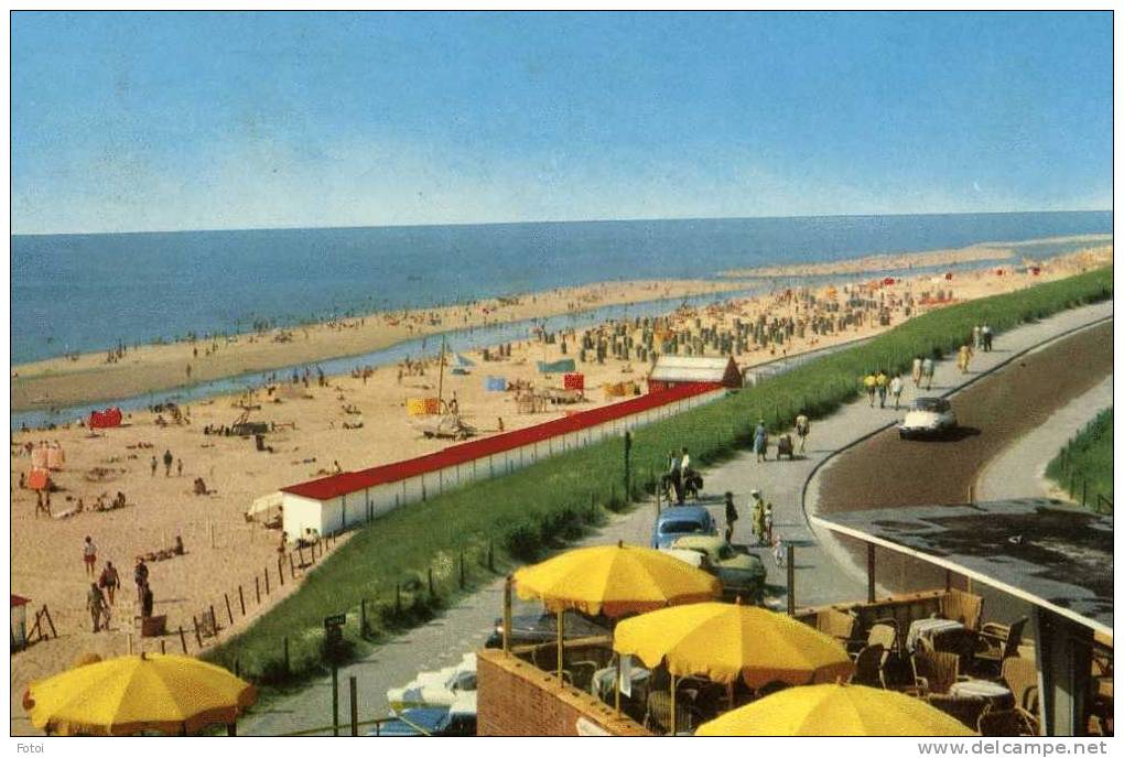 PHOTO POSTCARD POSTAL EGMOND AAN ZEE HOLLAND  CARTE POSTALE CARS VOITURES DUTCH CITROEN ID DS - Egmond Aan Zee