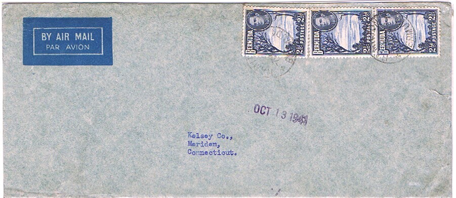 1941  Air Mail Lettter To USA - Bermuda