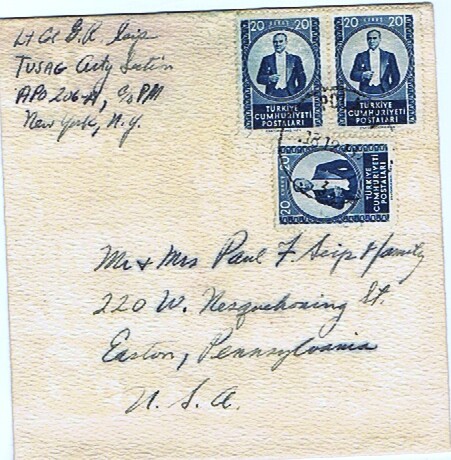 195?  Letter From APO 206-A To USA - Lettres & Documents