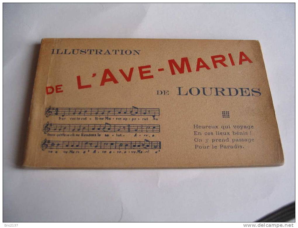 ILLUSTRATION DE L'AVE MARIA DE LOURDES (carnet De 13 Cartes Sur 15) - Autres & Non Classés