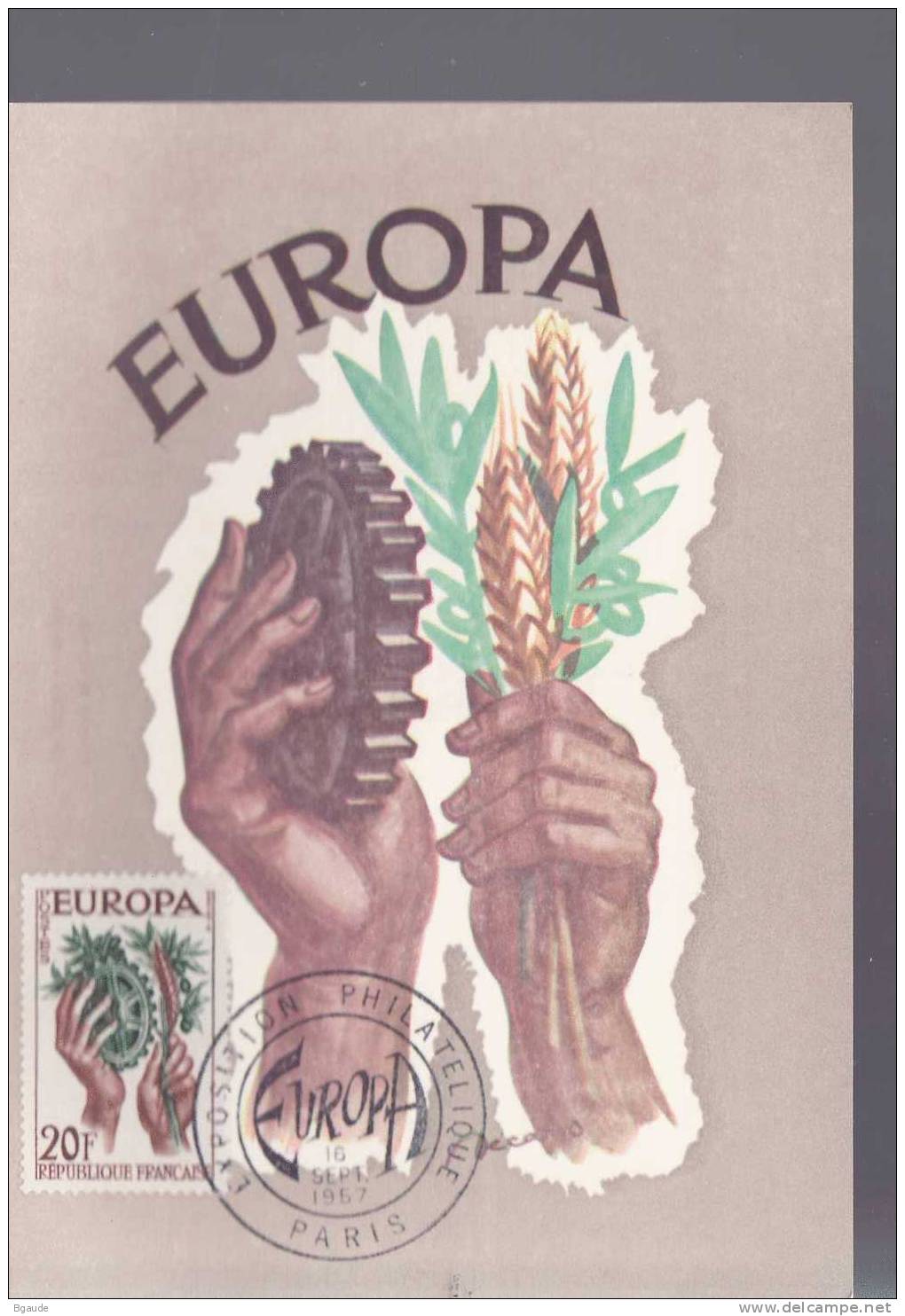FRANCE CARTE MAXIMUM   EUROPA CEPT 1957 NUM YVERT 1122 - 1957