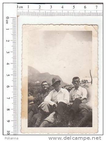 PO0975A - Fotografia E.Piazza - Susa - Gruppo ALPINI Con FIASCO Di VINO Anni ´30 - Guerra, Militari