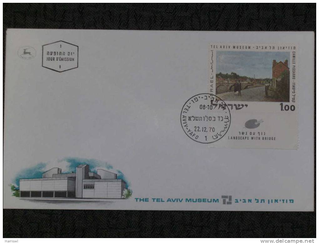 ISRAEL 1970 FDC PAINTINGS  [SET 3 COVERS] - Lettres & Documents