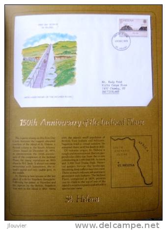 Enveloppe FDC Sur Feuillet - 150th Anniversary Of The Inclined Plane. Sainte-Hélène 1979. - St. Helena