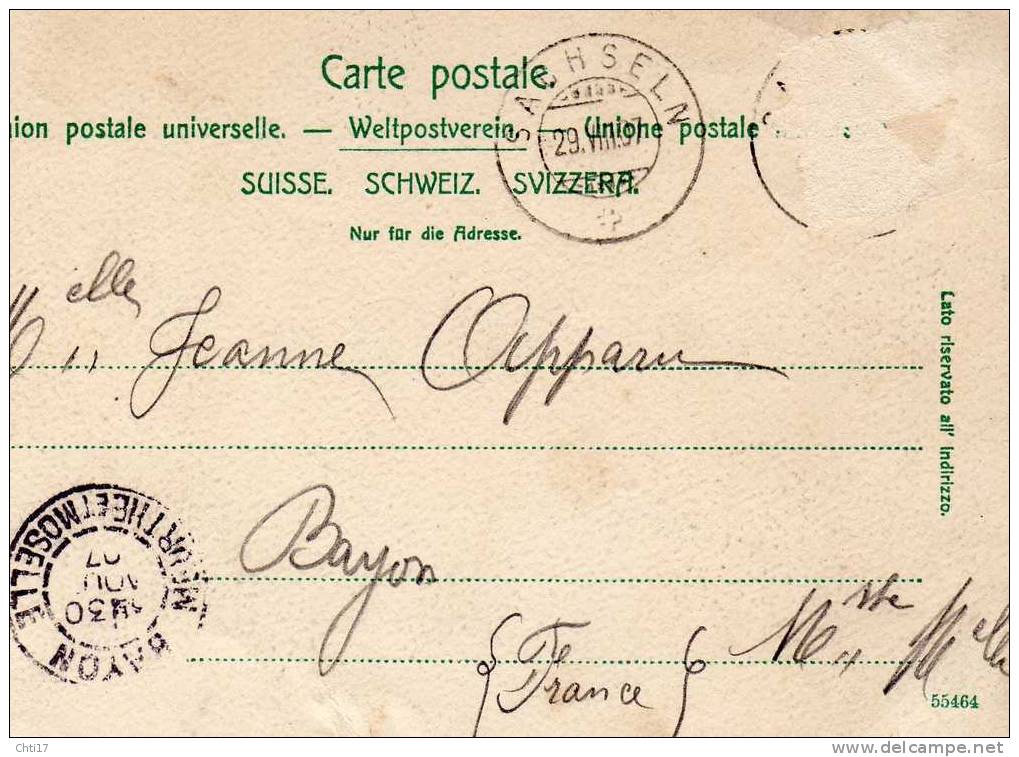 SACHSELN PAYSAGE ET VILLAGE CIRC 1907  EDIT EMIL GOETZ  /  2085 - Sachseln
