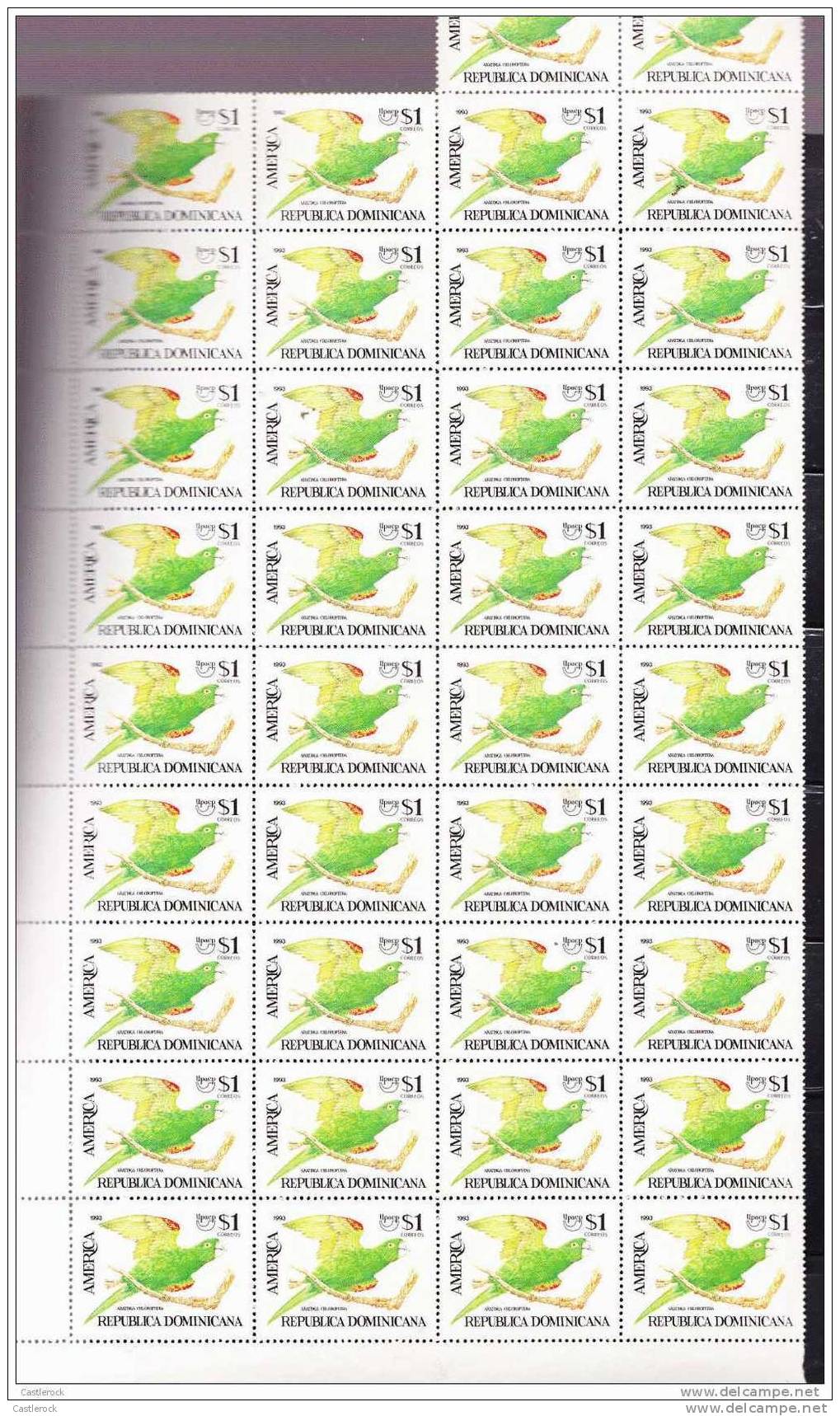 T)1993 DOMINICAN REPUBLIC,BLOCKS OF 38,UPAEP,MNH.,SCN 1145-1146,CV 228 - Dominica (1978-...)