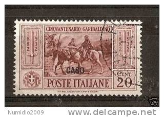 1932 EGEO CASO USATO GARIBALDI 20 CENT - RR3189 - Aegean (Caso)