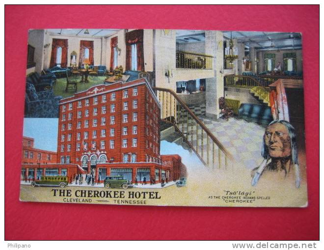 Cleveland Hotel  The Cherokee Hotel  1935 Cancel - Autres & Non Classés