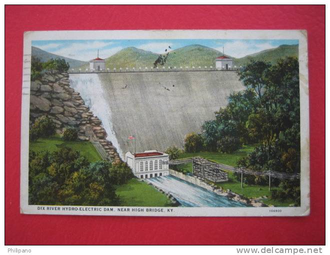 Dix River Hydro Electric Dam   Near High Bridge Ky   1925 Cancel - Other & Unclassified