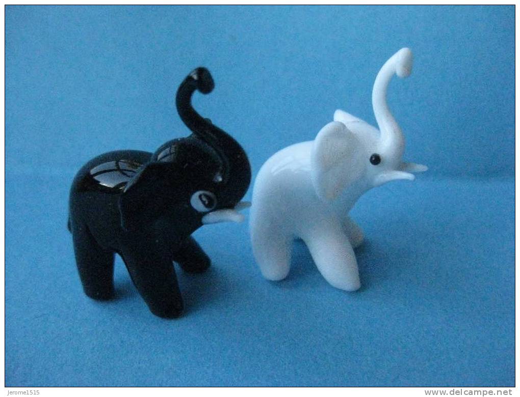 éléphants Miniatures En Céramique  & - Tiere