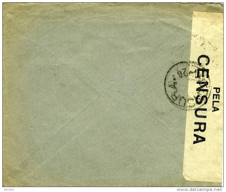 ENVELOPPE -- ABERTO PELA CENSURA DE 1917 . LETTRE PUBLICITE.LABORATORIO . DROGARIA ET PERFUMARIAS - Cartas & Documentos