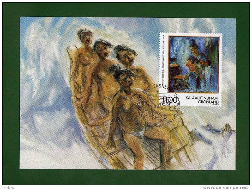 GROENLAND 1998 : CM N° YT 304" PEINTURE De HANS LYNGE " + Prix Dégressif. - Cartes-Maximum (CM)