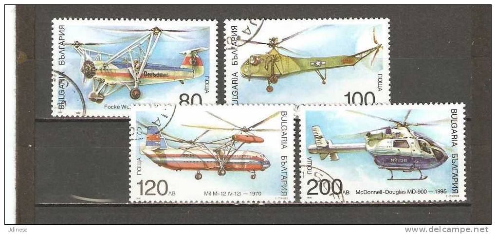 BULGARIA 1998 - HELICOPTERS - CPL. SET - USED OBLITERE GESTEMPELT USADO - Hubschrauber