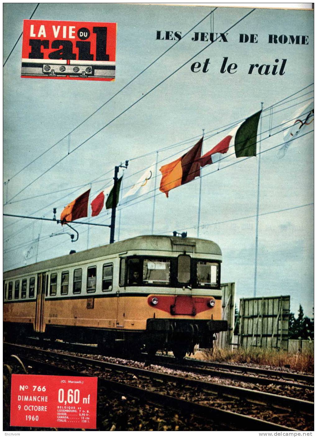 La Vie Du Rail 766 Train JEUX OLYMPIQUES DE ROME Et Rail U.I.C. Wagons Etages Dépot De Strasbourg Marylis  Fronval Hofer - Eisenbahnen & Bahnwesen