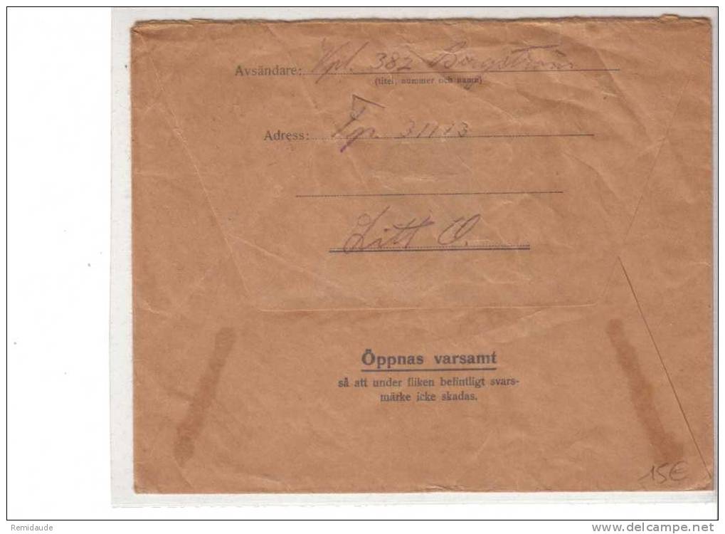 1941 - LETTRE PSEUDO ENTIER POSTAL MILITAIRE SECTEUR 31113 - GUERRE 39/45 - Postwaardestukken