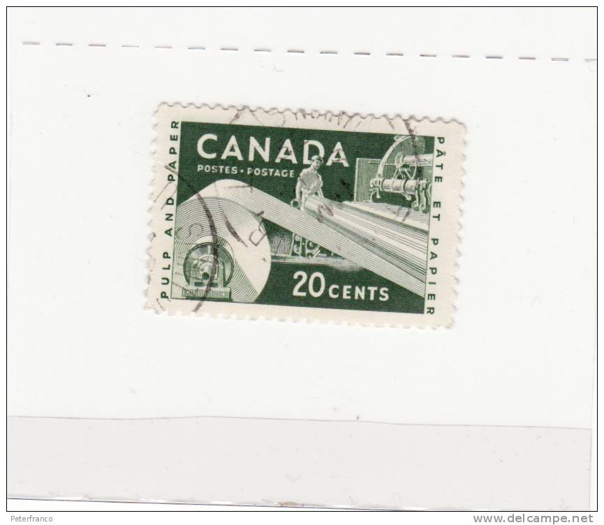 1956 Canada - Pulp And Paper - Used Stamps