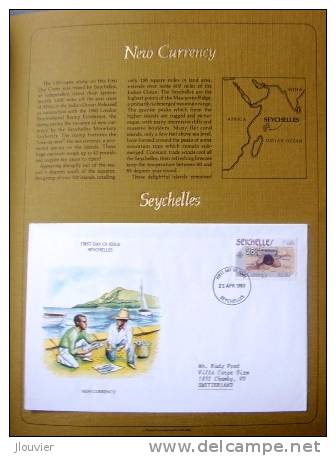 Enveloppe FDC Sur Feuillet - New Currency. Seychelles 1980. - Seychellen (1976-...)