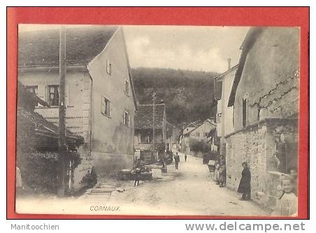 SUISSE CORNAUX UNE RUE BELLE CARTE - Cornaux