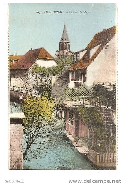 HAGUENAU   -     * VUE SUR LA MODER *    -    Editeur : LA CIGOGNE De Strasbourg    N°1637 - Haguenau