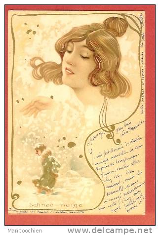 BELLE CARTE ARTS NOUVEAUX NEIGE - Femmes