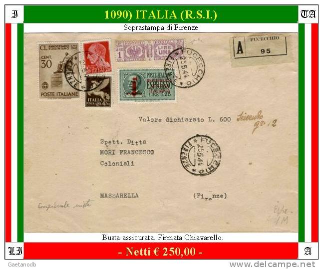 Fucecchio 01090 (R.S.I.) - Storia Postale