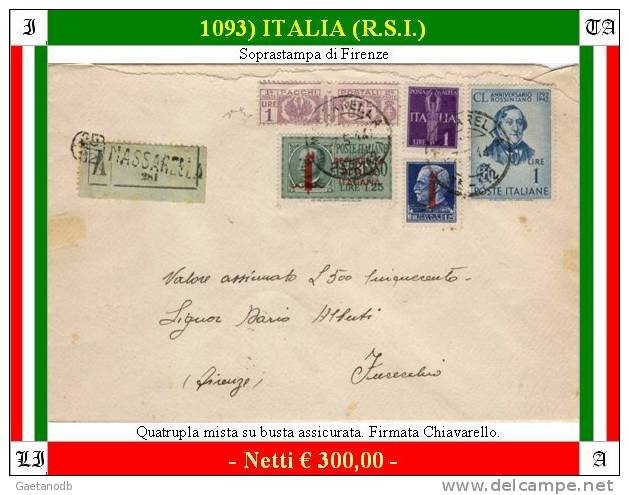 Massarella 01093 (R.S.I.) - Storia Postale